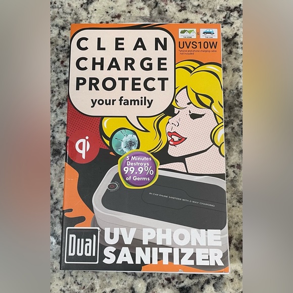 Dual Electronics UV Phone Sanitizer for Car& Home UseWireless Phone Charging Pad - Picture 3 of 7